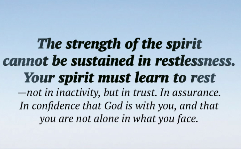 The Power of Rest: How Spiritual Strength Flows from a Settled Heart